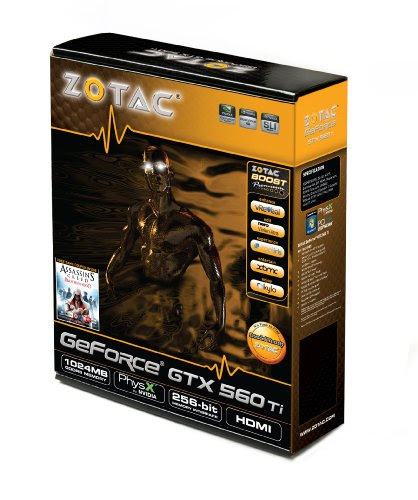 ZOTAC GeForce GTX560 Ti 1024MB DDR5 PCI-E 256bit DVI-I DVI HDMI DisplayPort aktiv