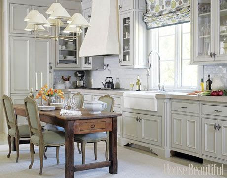 Eat-in kitchen with a French twist.