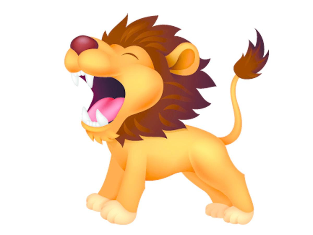 bambini Stampa disegno di il leone da colorare Il leone e moscerino la fontaine bimbi sani belli