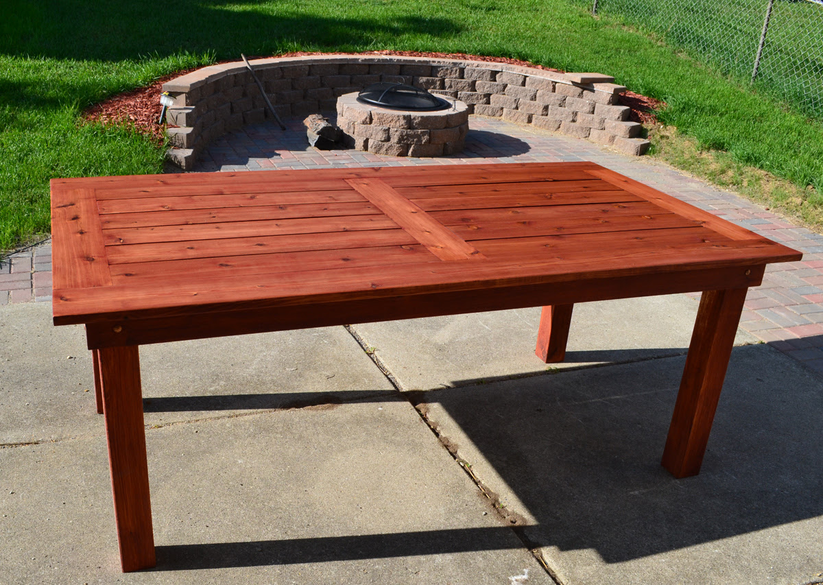 Bryan's Site The Finished DIY Cedar Patio Table