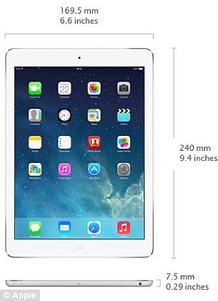 Apple surprised a number of people last year when it unveiled its super-thin iPad Air (pictured) which is 20% thinner than previous models