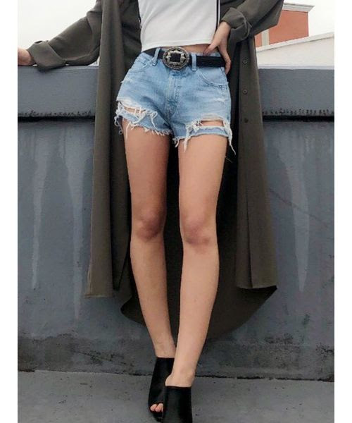 注目のブランド即納 デニムショートパンツ デニムパンツ Gyda ジェイダ のファッション Ripped デニムショートパンツ をセール価格で購入できます Gyda Ripped セール パンツ Back