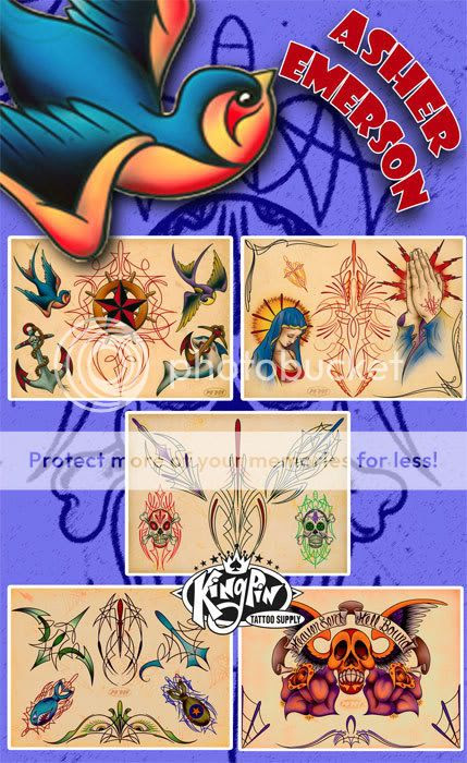 pinstriping tattoo flash