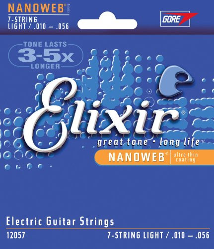 Elixir Nanoweb Anti-Rust Electric 7-String 10-56 12057 On Sale