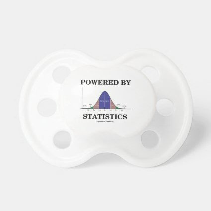 Powered By Statistics (Bell Curve Humor) Pacifiers
