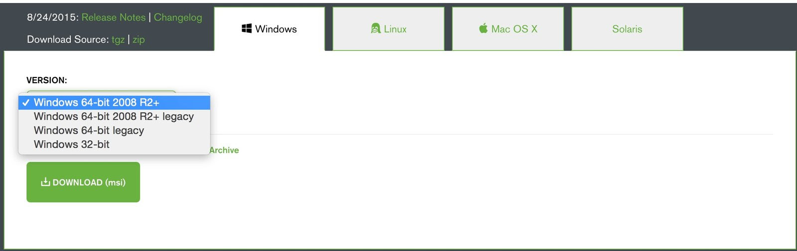 Window Platform Installation Mongodb