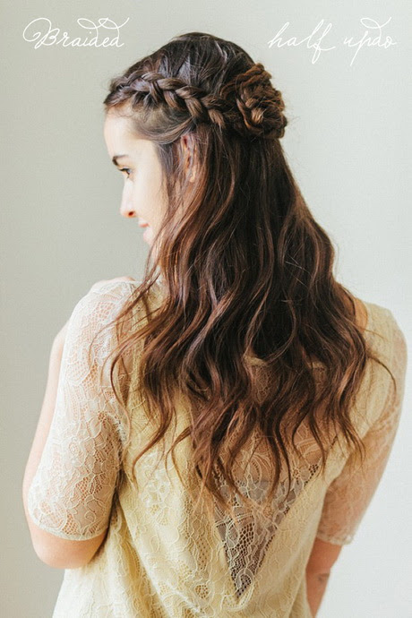 Half up half down braided hairstyles