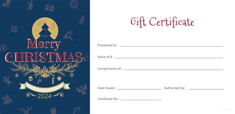  free christmas gift certificate template in adobe illustrator