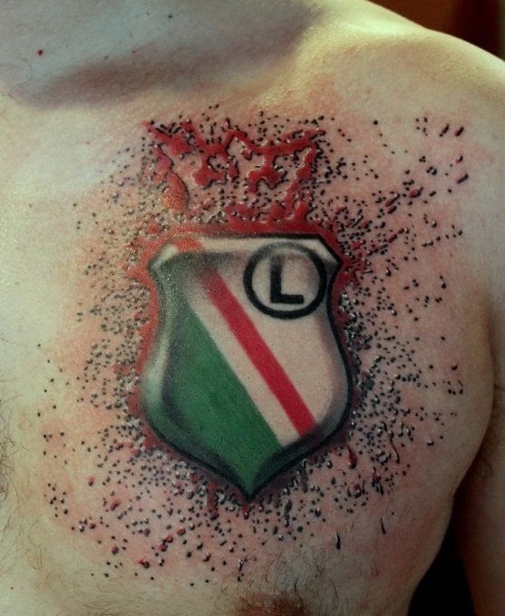 Logo Legia Warszawa Tatuaz Kibica