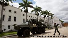 Venezuela Armee Raketenwerfer und Soldat