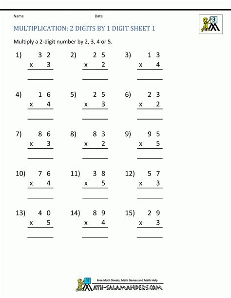 Free kindergarten to grade 6 math worksheets, organized by grade and topic. 2 multiplication worksheets printable multiplication flash cards