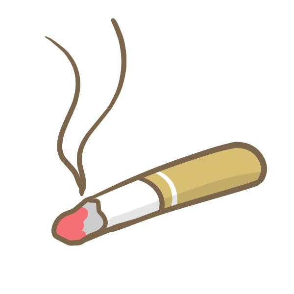 たばこポイ捨てのイラスト かわいいフリー素材が無料のイラストレイン