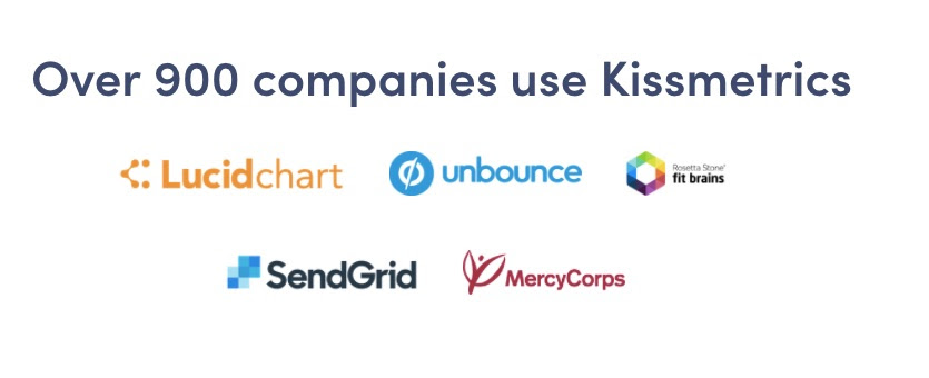 kissmetrics social proof on homepage