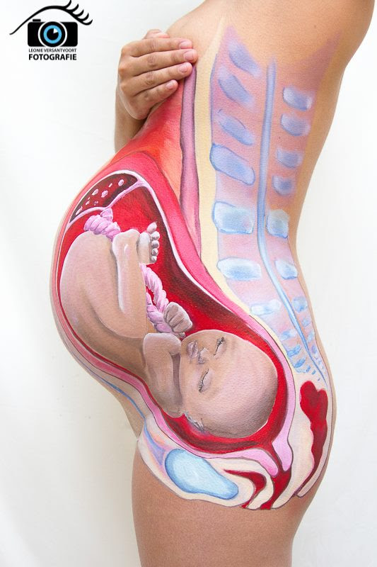 Body painting : A quoi ressemble le corps intérieur d'une femme enceinte ?  - Famili.fr