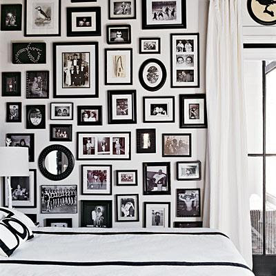 Family Photo Walls - Transitional - bedroom - Coastal Living