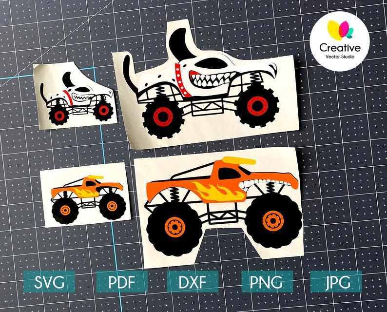 Download Free 167 Monster Truck Svg Etsy SVG PNG EPS DXF File for Cricut, Silhouette and Other Machine