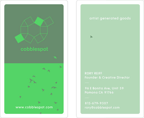 business card design by ten forward