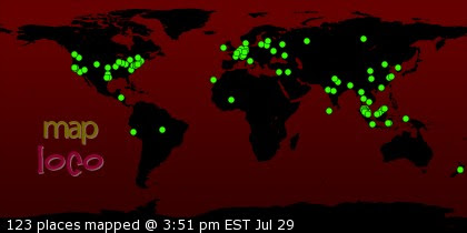 Locations of Site Visitors