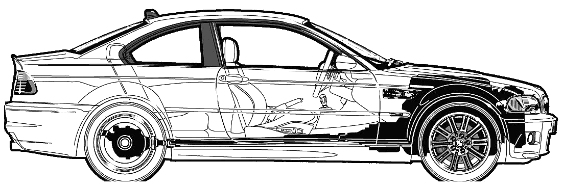 Car BMW M3 2002 (E46) : the photo thumbnail image of figure drawing