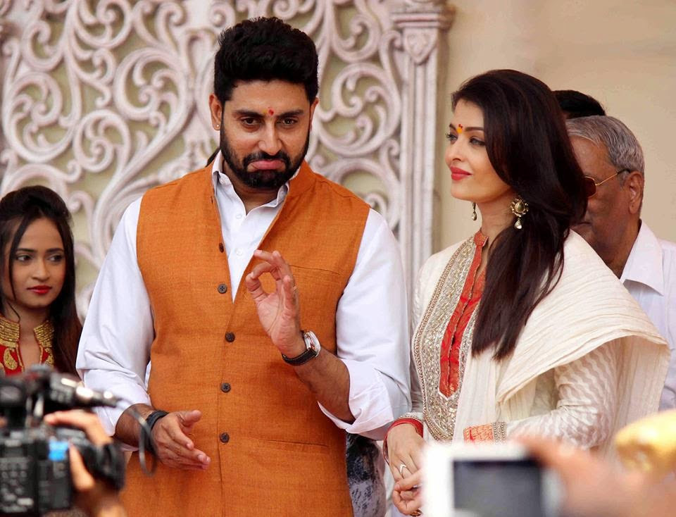 Abhishek and Aishwarya Rai during a Gudi Padwa celebrations photos
