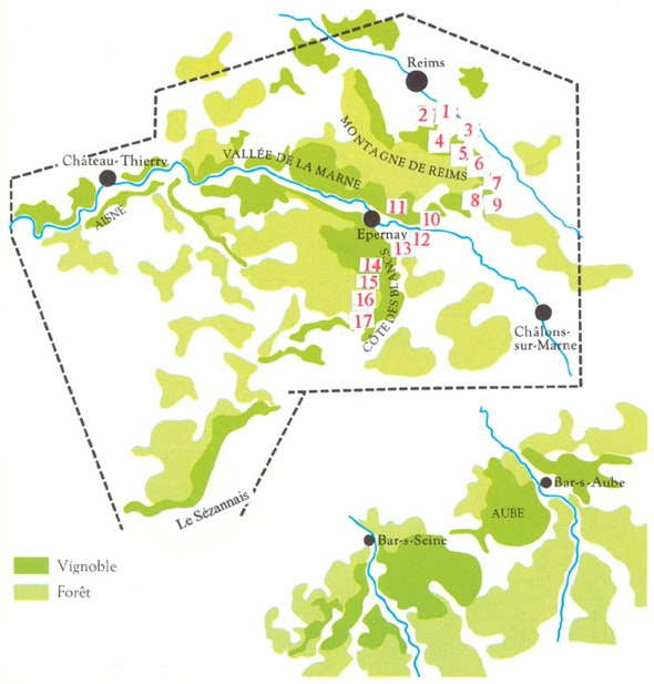La Carte De La Champagne Champagne Paris