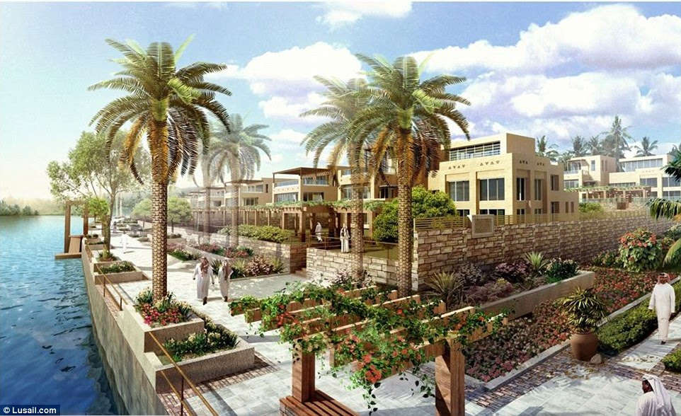 Home by the water: The environmentally-friendly city will house more than 250,000 residents, developers say, and aim to attract tens of thousands of tourists