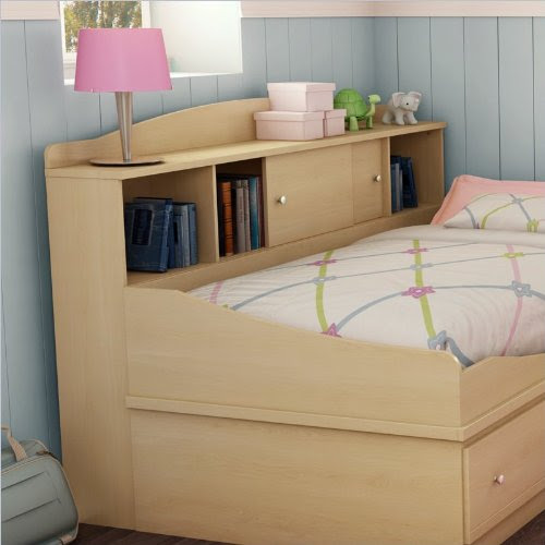 South Shore Clever Collection Lateral Headboard Natural Maple