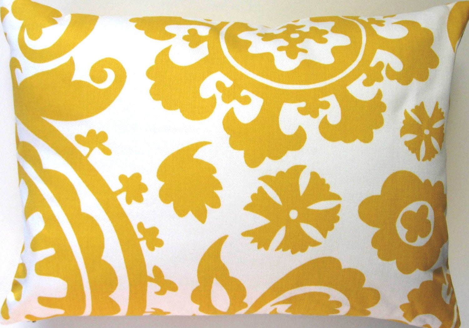 Yellow Pillow Cover Suzani Pillow Cover Yellow by Freshlysewn