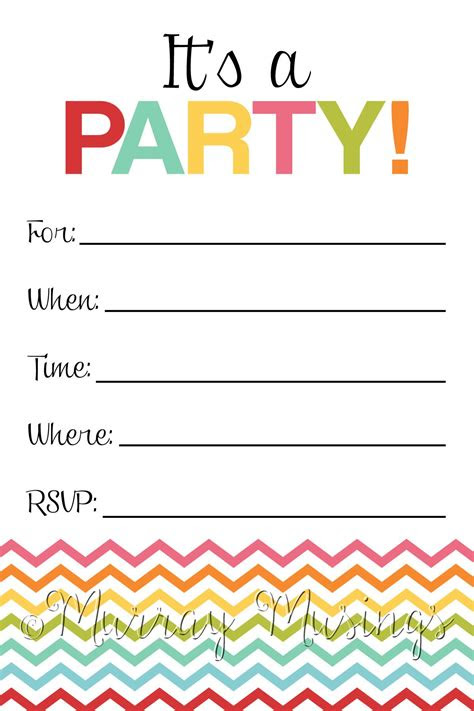 Thus, it's reasonable to want to make your birthday celebration as close to perfect as possible. fill in the blank birthday party invitation printable birthday