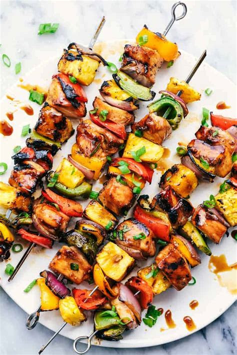 This delicious and unusual chicken salad boasts the warm indian flavors of chutney and curry powder balanced with the cool zing of fresh lime juice and zest. Grilled Hawaiian Teriyaki Chicken Skewers | The Recipe Critic
