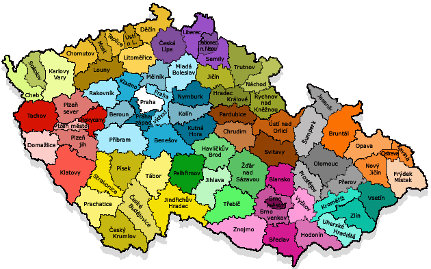 mapa čr okresy Mapa čr Okresy | adviseurmakelaar mapa čr okresy