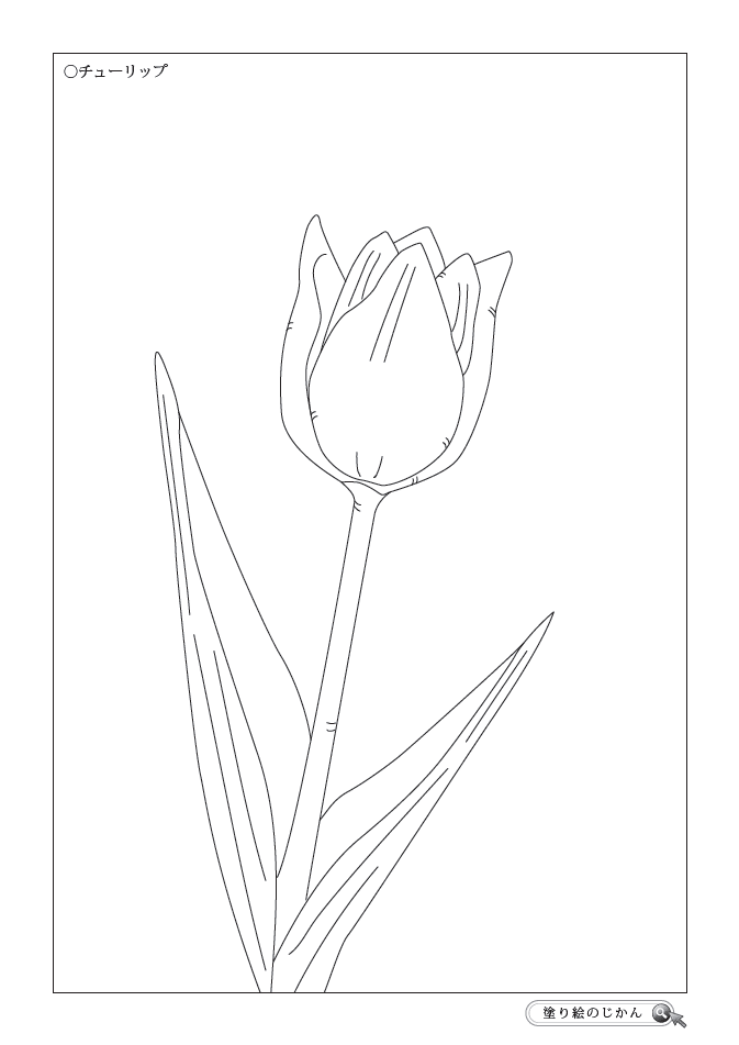 春の花ぬりえ 塗り絵のじかん