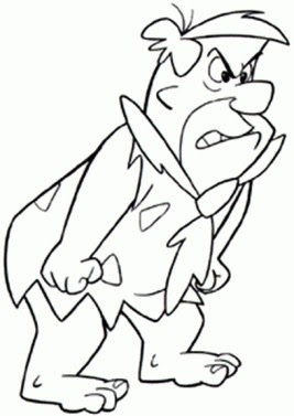 printable fred the flintstone characters coloring