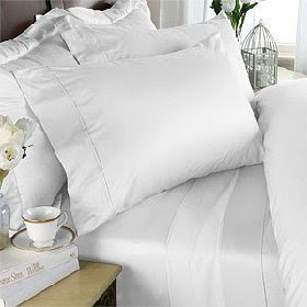 Egyptian Bedding 1500 Thread Count Egyptian Cotton 4 PIECE BED Sheet Set, Full, White Solid On Sale