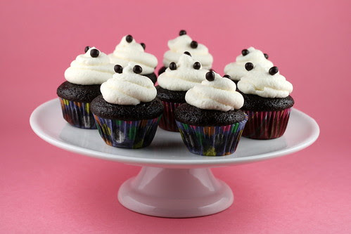 Chocolate Espresso Cupcakes with Mascarpone Whipped Cream Frosting