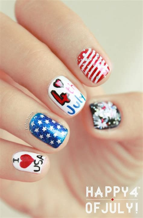 fourth  july nail art designs nail designs hair