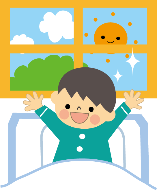 早寝早起きのイラスト 無料イラスト フリー素材