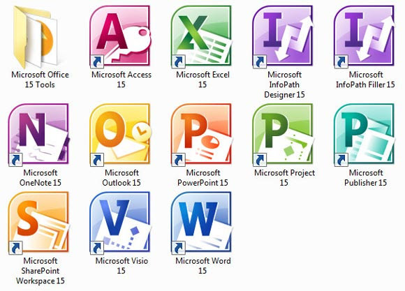 Microsoft Office 2012 15 icons