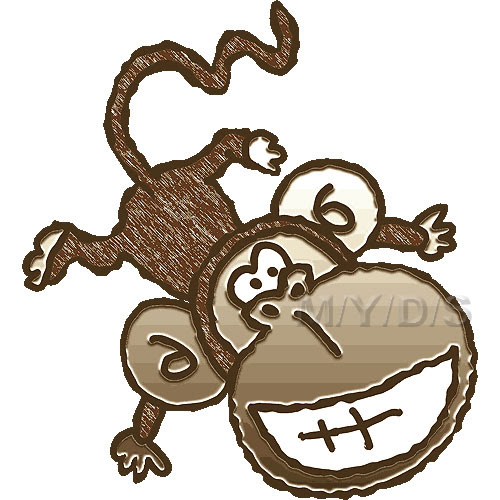 スマホ用ページ 年賀用イラスト 申年 さるどし 猿のイラスト 条件付フリー素材集