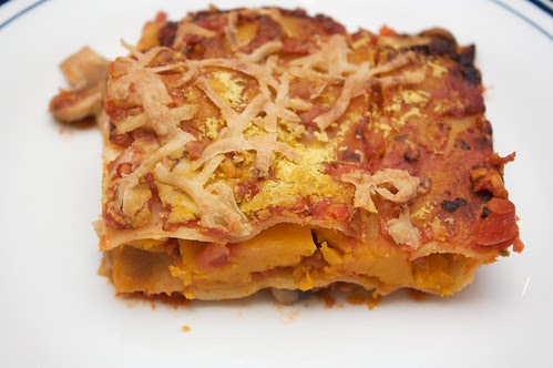 mushroom + roast pumpkin lasagna