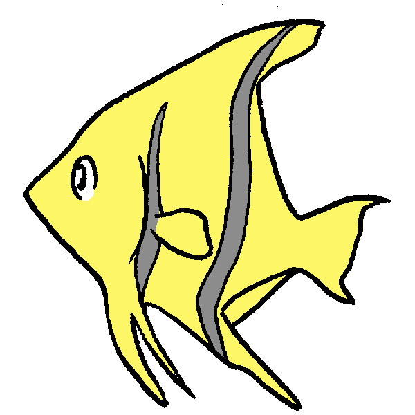 エンゼルフィッシュのイラスト かわいいフリー素材が無料のイラストレイン