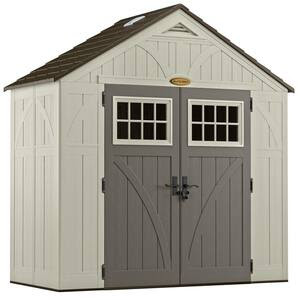 suncast tremont 4 ft. 3/4 in. x 8 ft. 4-1/2 in. resin