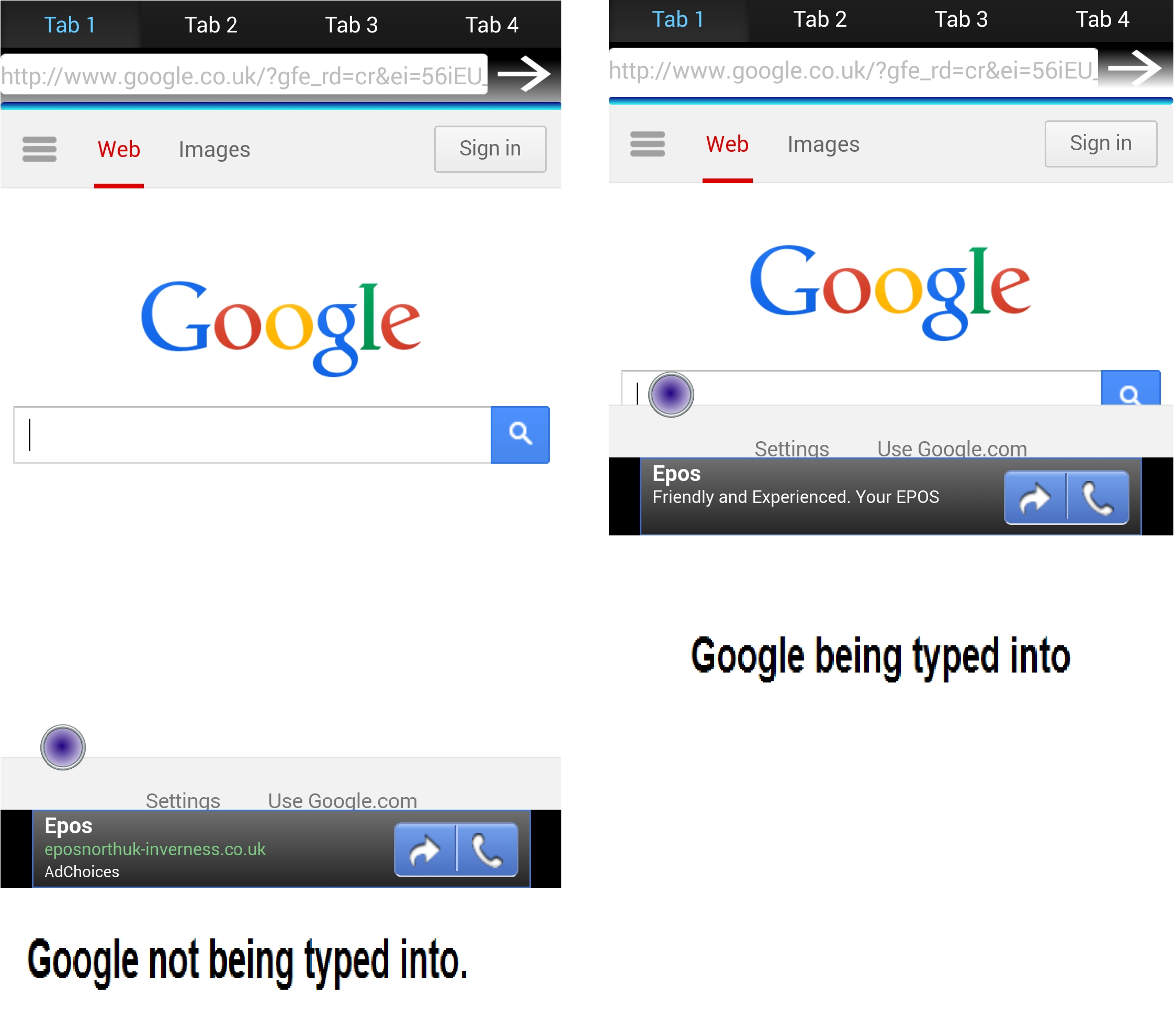 ... image is smaller because the keyboard was cut out of the screenshot