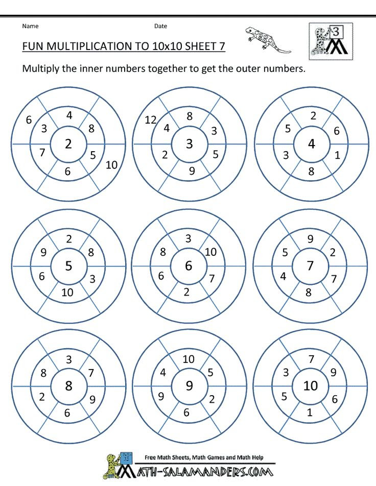 Fun Multiplication Worksheets | Mad Math | Pinterest