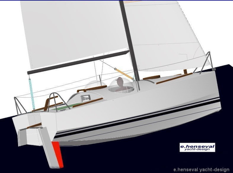 Chined plywood mini transat by Lucas