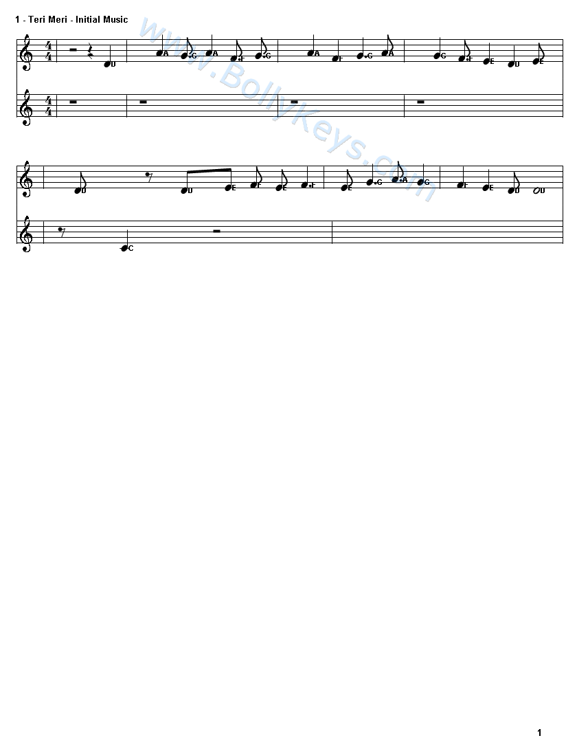 Learn To Play Teri Meri Sheet Music Free