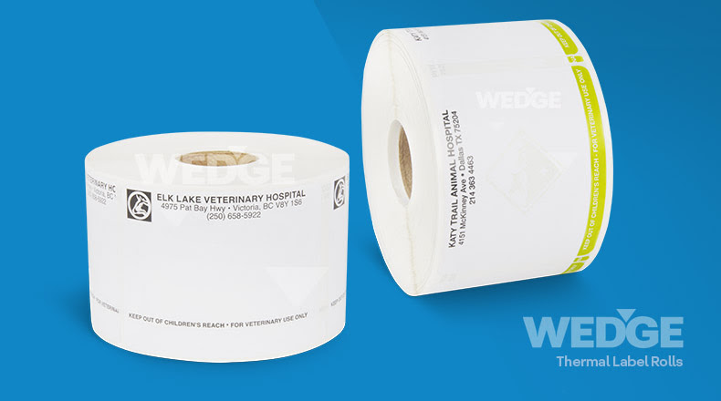 2 ⅛” x 2 ¾” – Veterinary Prescription Dymo Label (Paw-print ...