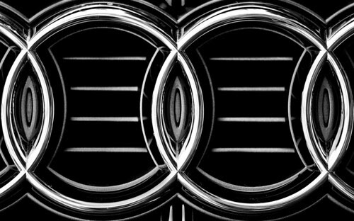 audi logo wallpaper. Audi logo in Black and White