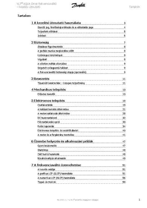 DANFOSS FC200 FREQUENCY INVERTER HU Service Manual