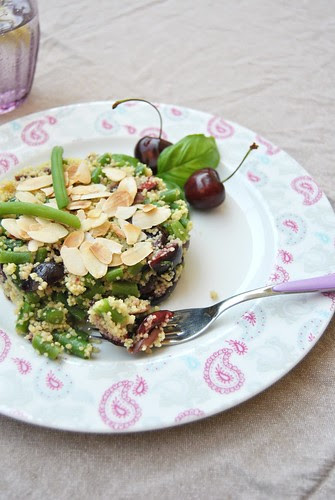 Cous Cous with Green Beans and Cherries